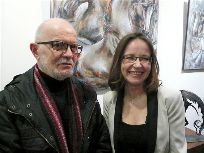 L'artiste Marcel Nino PAJOT nous à fait l'honneur de sa présence au vernissage. 