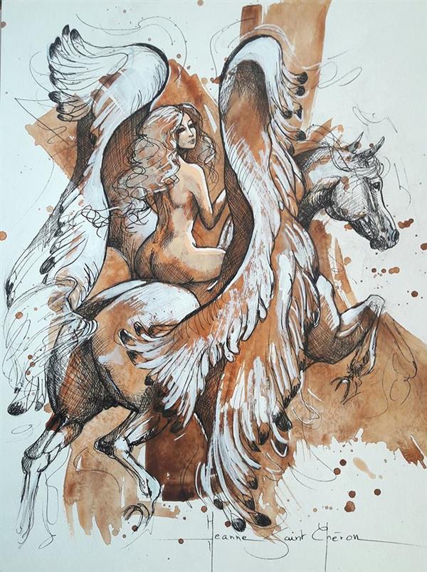 Pégase dans l'art, Jeanne Saint Chéron art contemporain