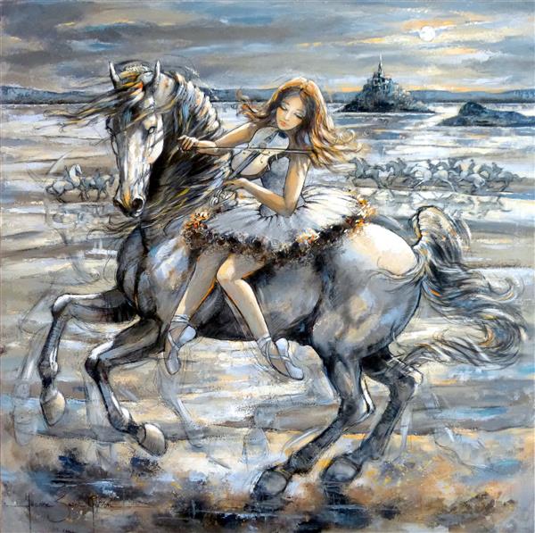 Mont Saint Michel, Art by Jeanne Saint Chéron